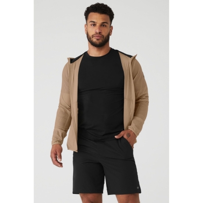 Alo Yoga Repeat Lauf Jacke Herren Braun | WFDGQI135