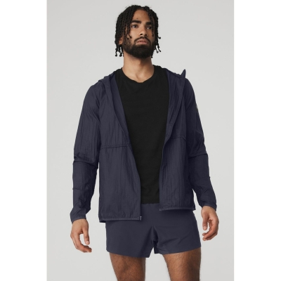 Alo Yoga Repeat Lauf Jacke Herren Navy | XTBSOE379