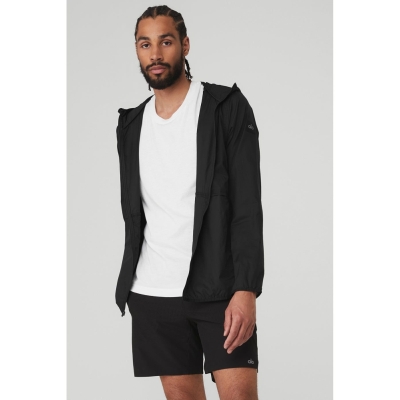 Alo Yoga Repeat Lauf Jacke Herren Schwarz | VJFZWR375