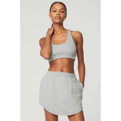 Alo Yoga Scoop Neck Sweatshirt BHs Damen Grau | HBGRAW895