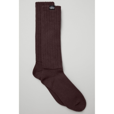 Alo Yoga Scrunch Socken Damen Lila Grau | SBTJWX164