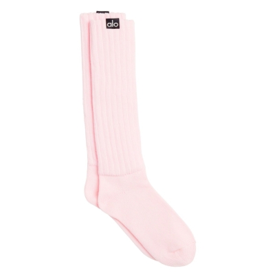 Alo Yoga Scrunch Socken Damen Rosa | ZMDRVP516