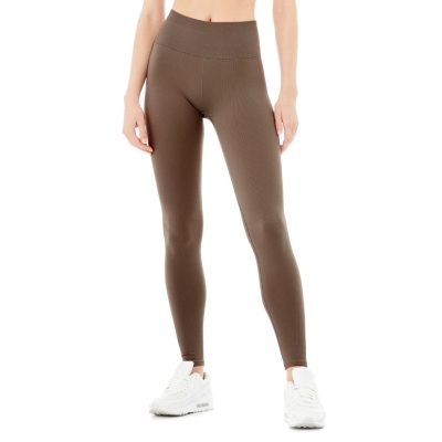 Alo Yoga Seamless High-Taille Gerippt Leggings Damen Kaffee | VJCGBY924