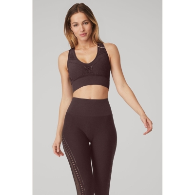 Alo Yoga Seamless Open Air BHs Damen Lila Grau | WQKROJ612