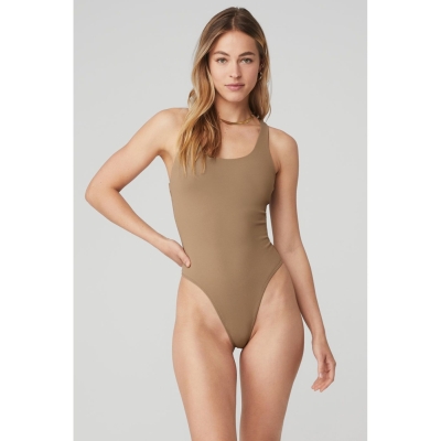 Alo Yoga Sleek Back Bodys Damen Braun | QWYEJR859