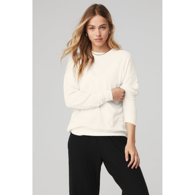 Alo Yoga Soho Pullover Damen Weiß | IYSTAG342