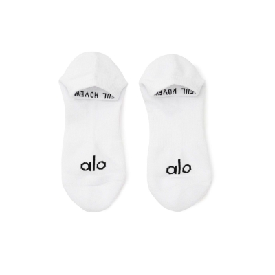 Alo Yoga Street Socken Herren Weiß Schwarz | OBZKJS169