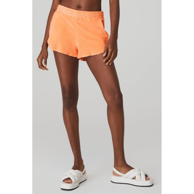 Alo Yoga Terry High-Taille Beachside Kurze Hose Damen Orange | TALSON385