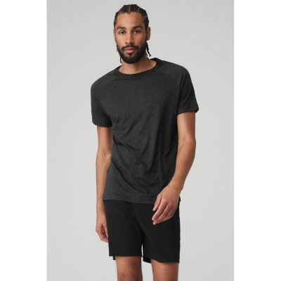 Alo Yoga The Triumph Crew Neck Tee Short Sleeve Herren Schwarz | BIZRAC261