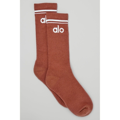 Alo Yoga Throwback Socken Damen Weiß | XUGBKN546