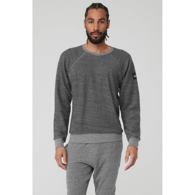 Alo Yoga Triumph Crew Neck Sweatshirt Oberbekleidung Herren Grau | SHPLJE392