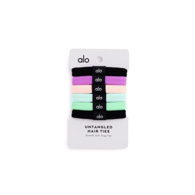 Alo Yoga Untangled Hair Tie 6-Pack Haargummi Damen Mehrfarbig | TASKLD732