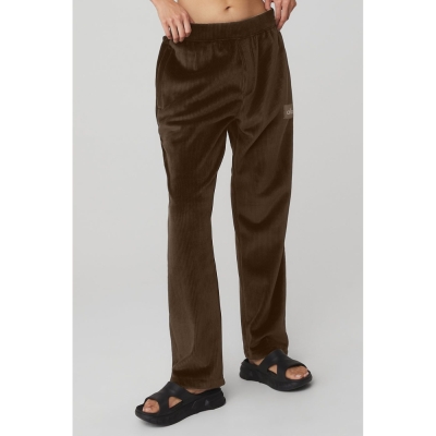 Alo Yoga Velour Baller Hose Damen Kaffee | PKFQXN985