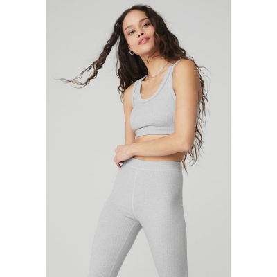 Alo Yoga Wellness BHs Damen Grau | XEIPMN912