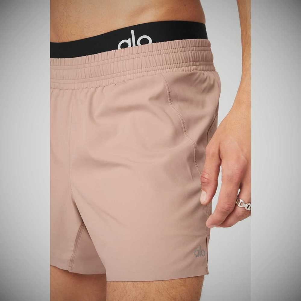 Alo Yoga 5'' Adapt Lauf Kurze Hose Herren Rosa Grau | GDFZSK476