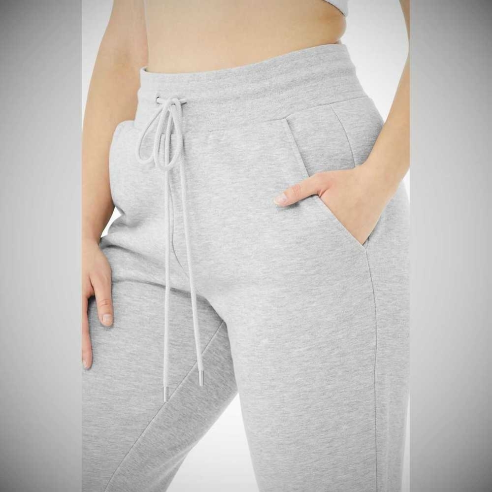 Alo Yoga 7/8 Easy Sweathose Damen Grau | ELMHWG159