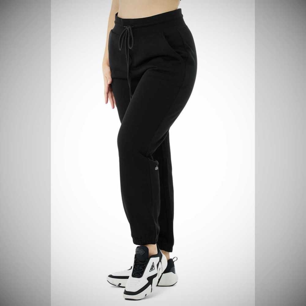 Alo Yoga 7/8 Easy Sweathose Damen Schwarz | SQKGEH097