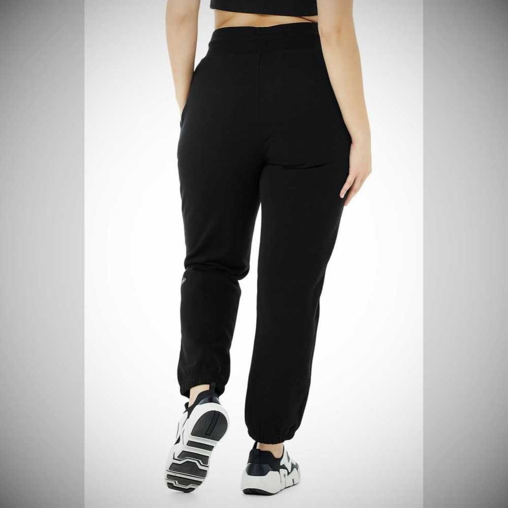 Alo Yoga 7/8 Easy Sweathose Damen Schwarz | SQKGEH097