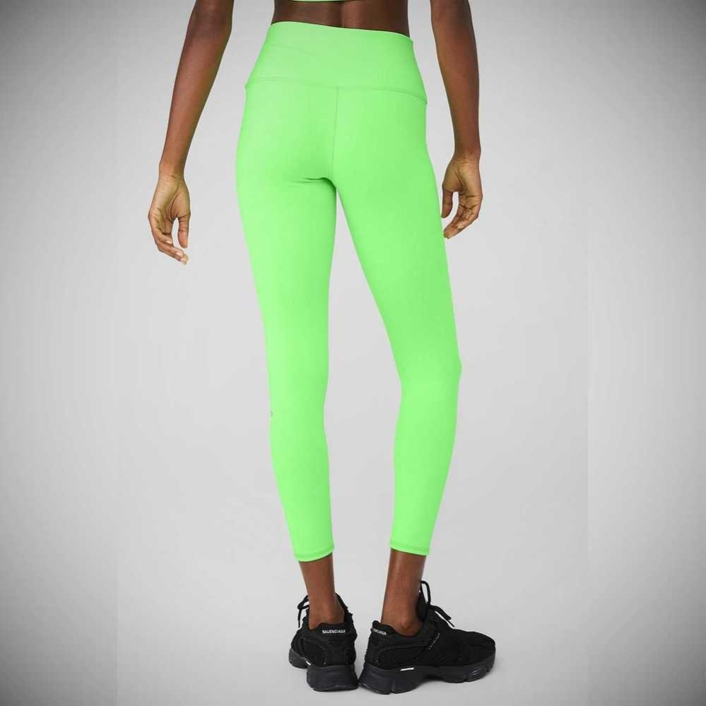 Alo Yoga 7/8 High-Taille Airbrush Leggings Damen Grün | EZGQDV703