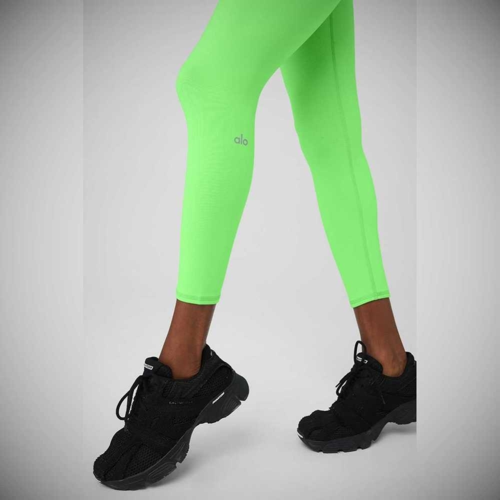 Alo Yoga 7/8 High-Taille Airbrush Leggings Damen Grün | EZGQDV703