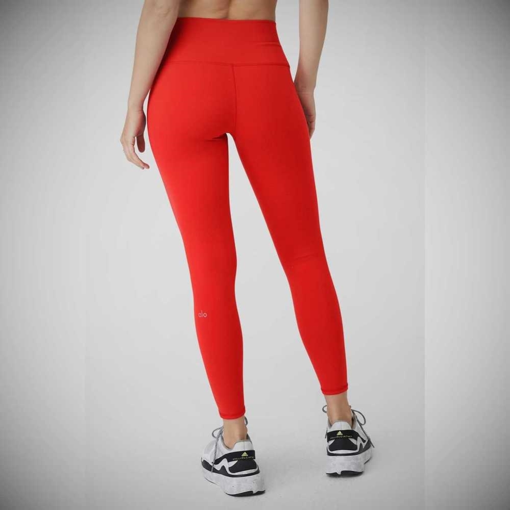 Alo Yoga 7/8 High-Taille Airbrush Leggings Damen Rot | INVBHK258