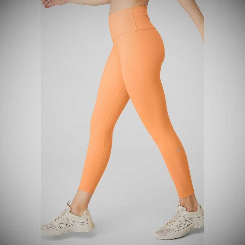 Alo Yoga 7/8 High-Taille Airbrush Leggings Damen Orange | RLFYWZ035