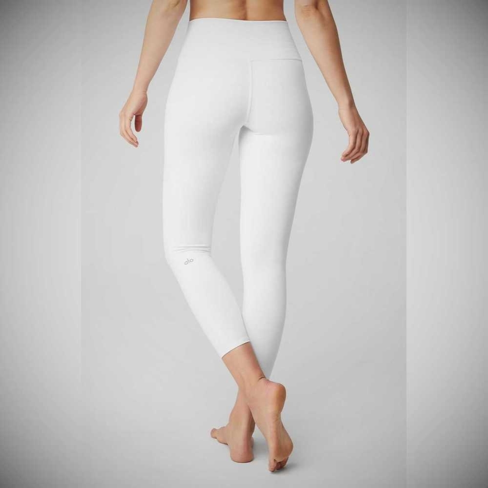 Alo Yoga 7/8 High-Taille Airbrush Leggings Damen Weiß | TBRYFH845