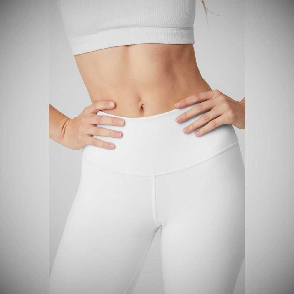 Alo Yoga 7/8 High-Taille Airbrush Leggings Damen Weiß | TBRYFH845