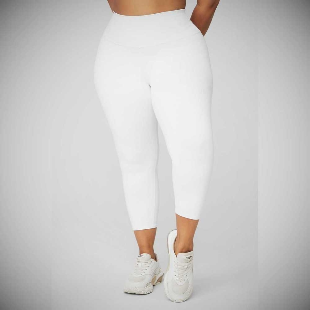 Alo Yoga 7/8 High-Taille Airbrush Leggings Damen Weiß | TBRYFH845