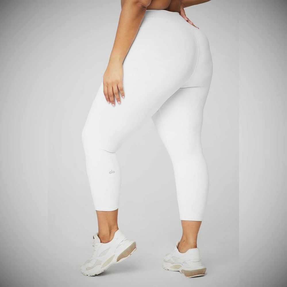 Alo Yoga 7/8 High-Taille Airbrush Leggings Damen Weiß | TBRYFH845