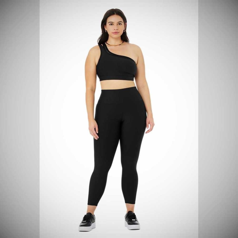 Alo Yoga 7/8 High-Taille Airlift Leggings Damen Schwarz | BQVYOF301