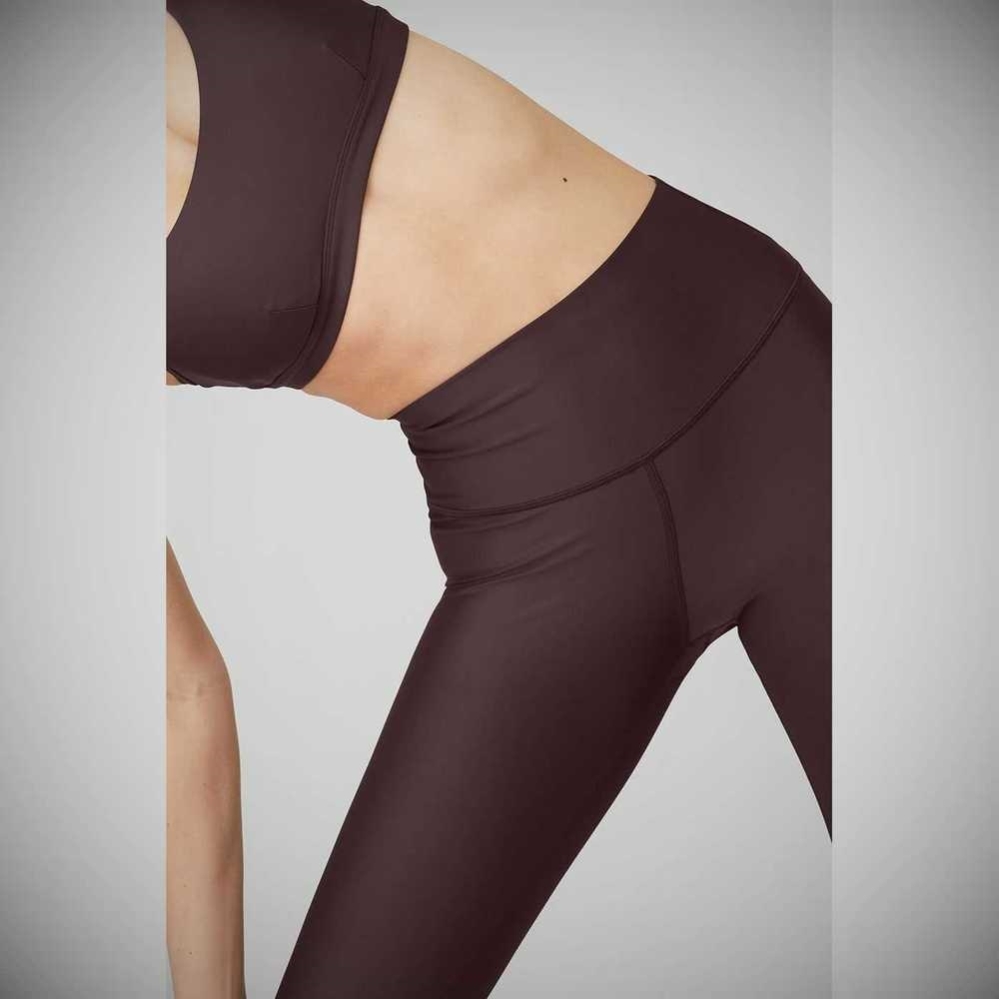 Alo Yoga 7/8 High-Taille Airlift Leggings Damen Lila Grau | BZCTND729