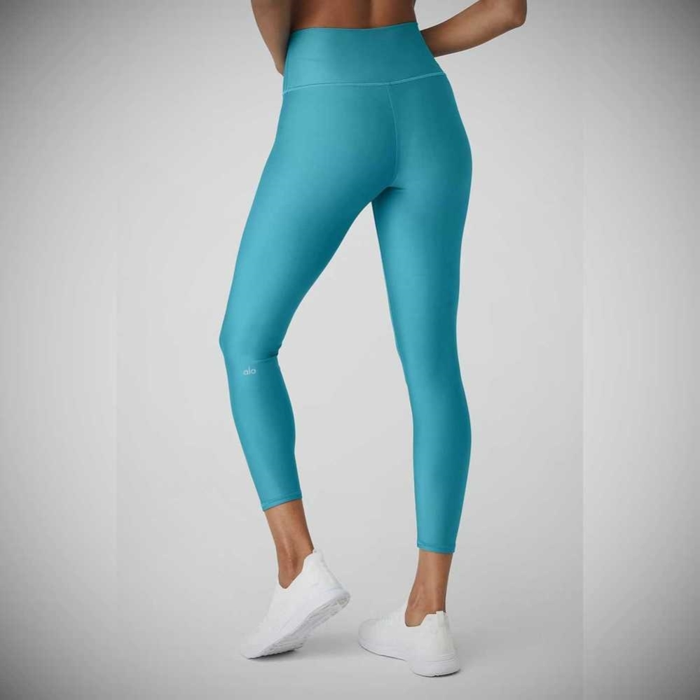 Alo Yoga 7/8 High-Taille Airlift Leggings Damen Blau | FJOIUR645