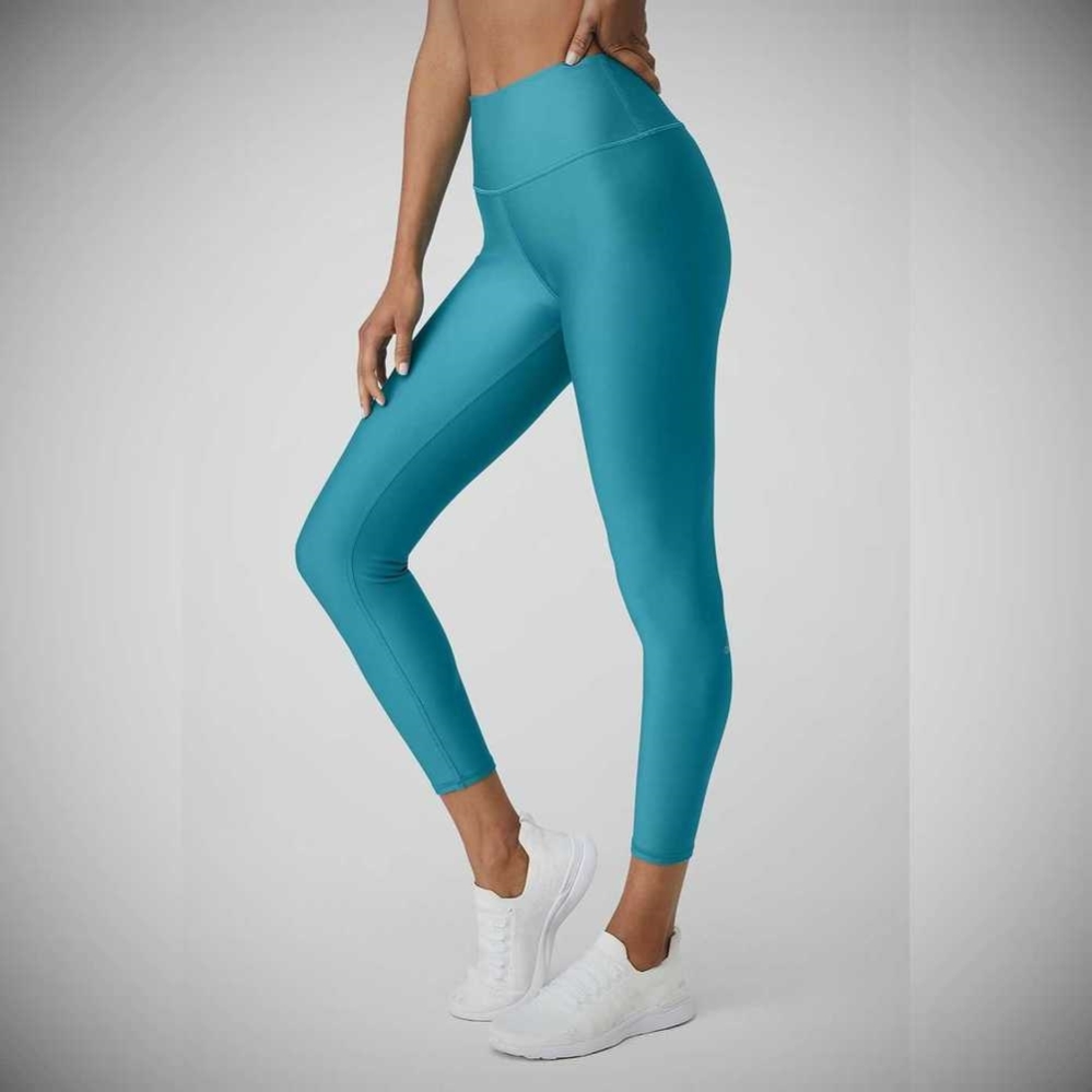 Alo Yoga 7/8 High-Taille Airlift Leggings Damen Blau | FJOIUR645