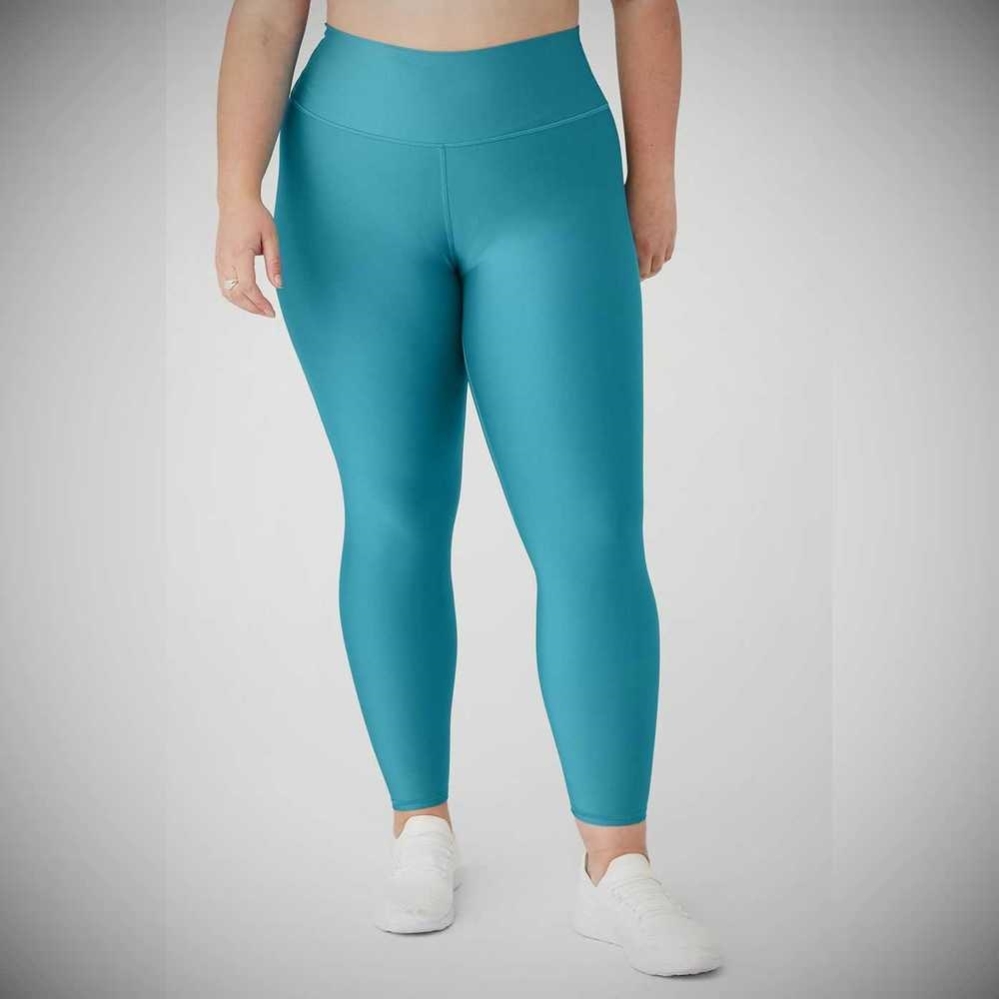 Alo Yoga 7/8 High-Taille Airlift Leggings Damen Blau | FJOIUR645