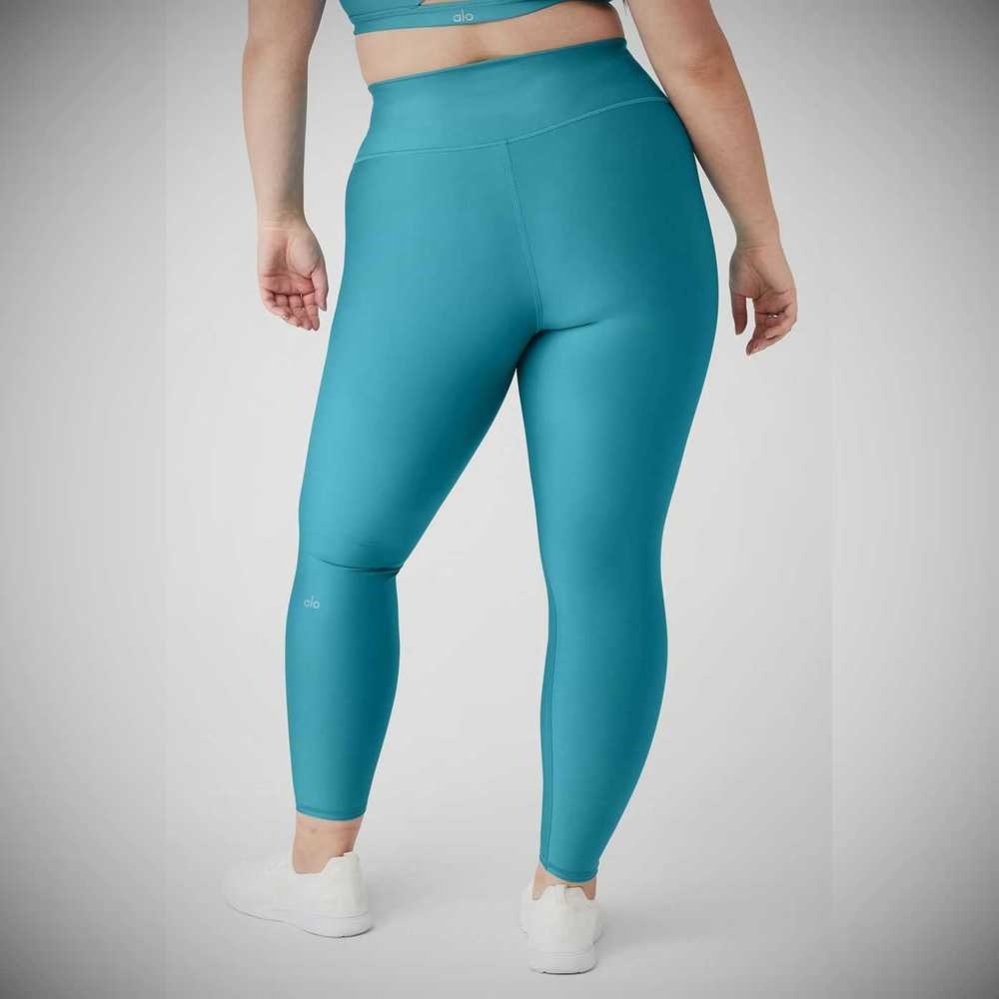 Alo Yoga 7/8 High-Taille Airlift Leggings Damen Blau | FJOIUR645