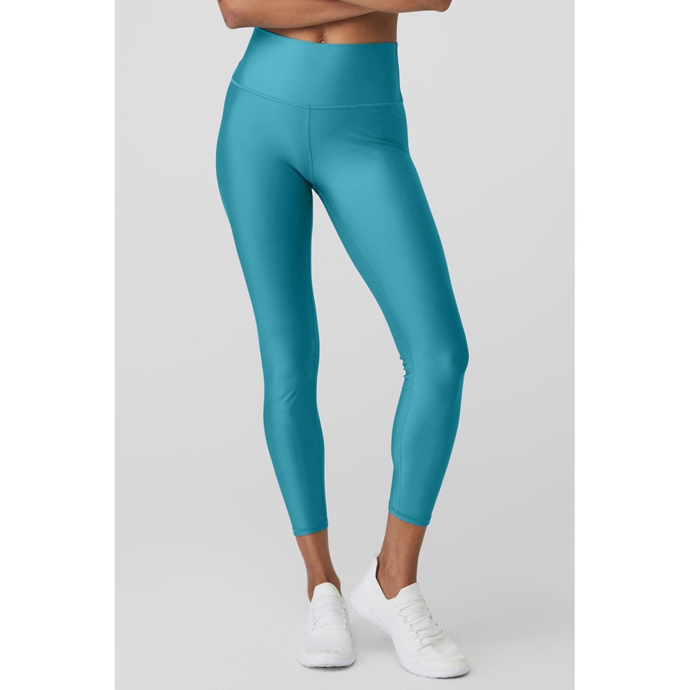 Alo Yoga 7/8 High-Taille Airlift Leggings Damen Blau | FJOIUR645