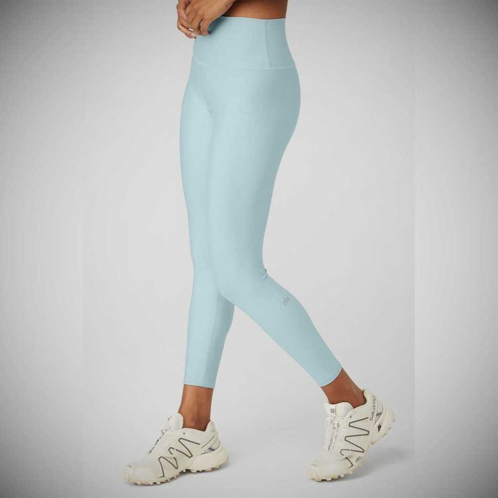 Alo Yoga 7/8 High-Taille Airlift Leggings Damen Blau | NWSZYD426