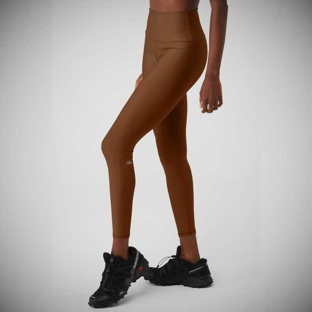 Alo Yoga 7/8 High-Taille Airlift Leggings Damen Braun | UQRVYS395