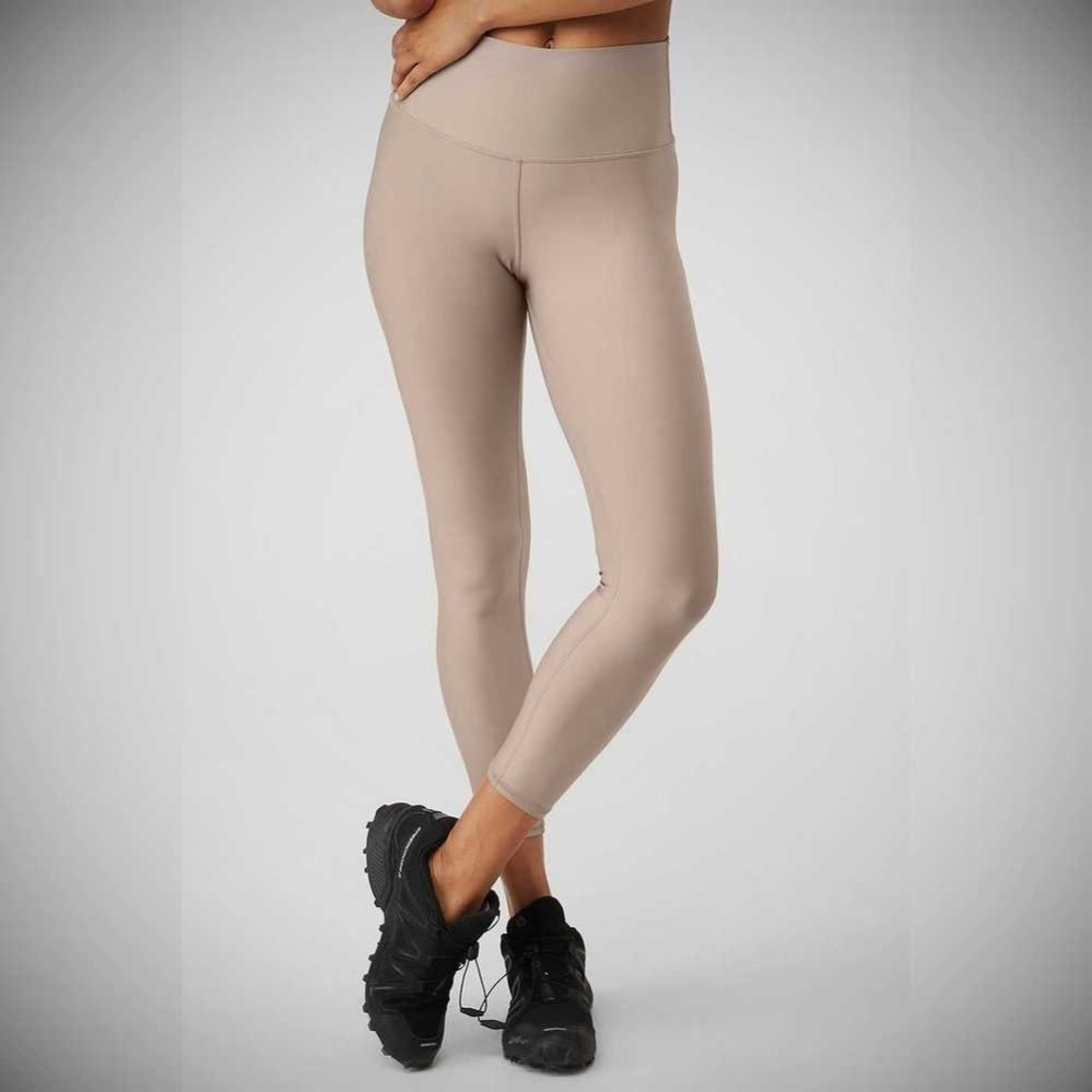 Alo Yoga 7/8 High-Taille Airlift Leggings Damen Grau Braun | VRIAUX956