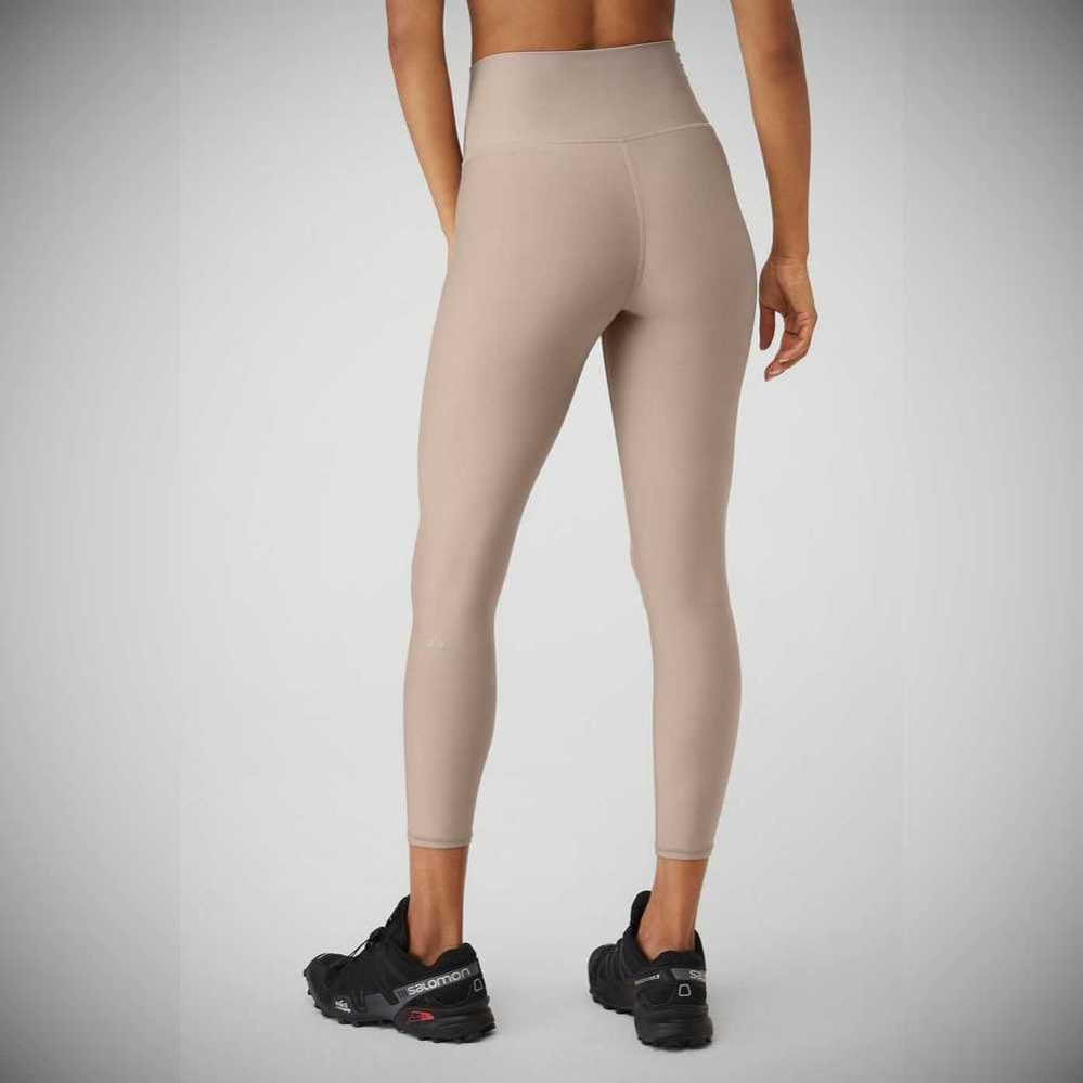 Alo Yoga 7/8 High-Taille Airlift Leggings Damen Grau Braun | VRIAUX956