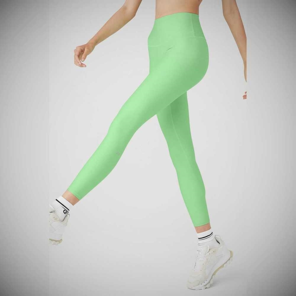 Alo Yoga 7/8 High-Taille Airlift Leggings Damen Grün | XOGAKV154