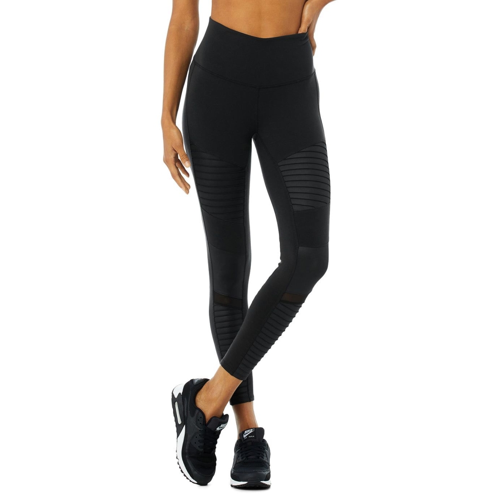 Alo Yoga 7/8 High-Taille Moto Leggings Damen Schwarz | EZWRJK859