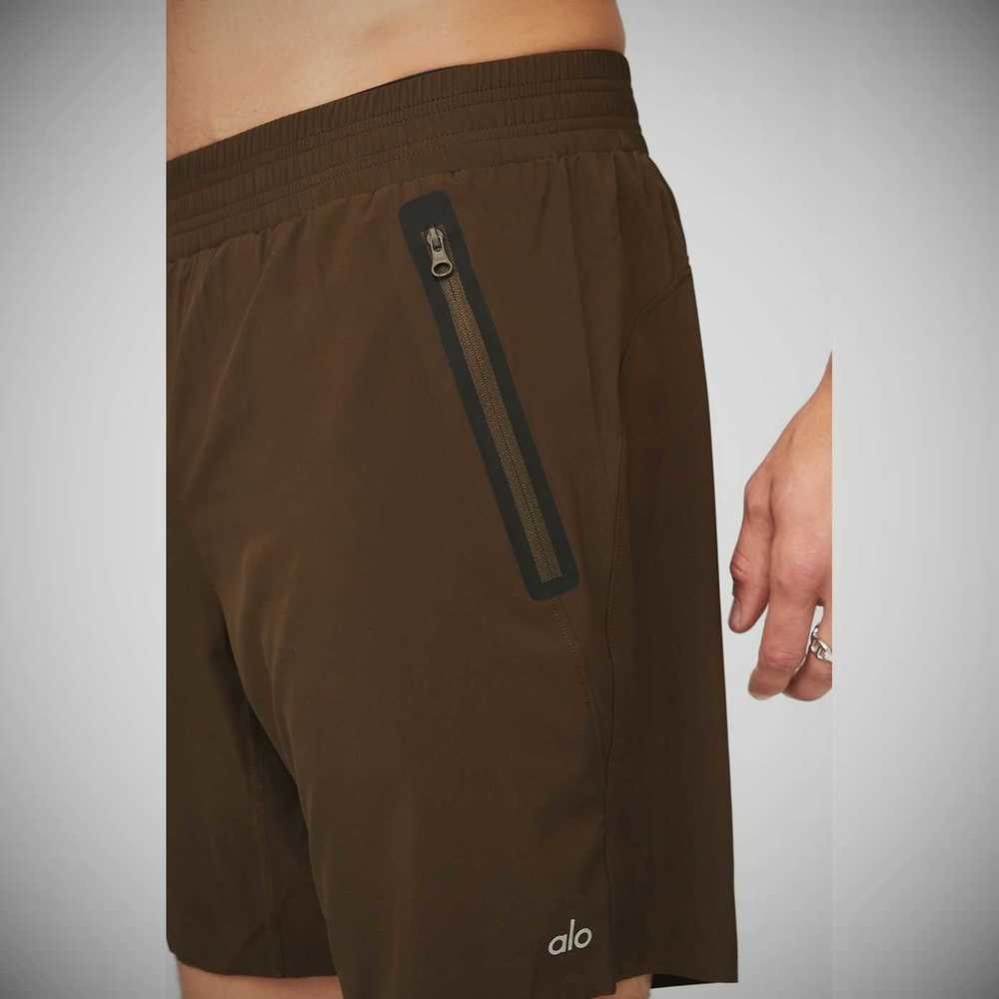 Alo Yoga 7'' Advance 2-In-1 Kurze Hose Herren Kaffee | TGVSHW673