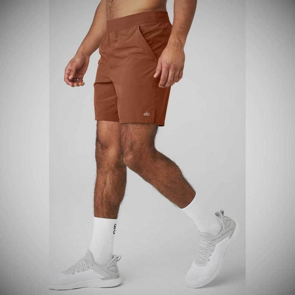 Alo Yoga 7'' Repetition Kurze Hose Herren Rust | DMYPRL973