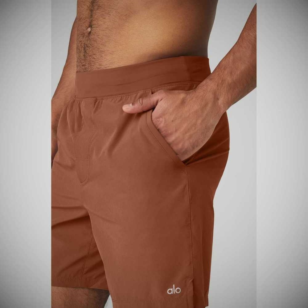 Alo Yoga 7'' Repetition Kurze Hose Herren Rust | DMYPRL973