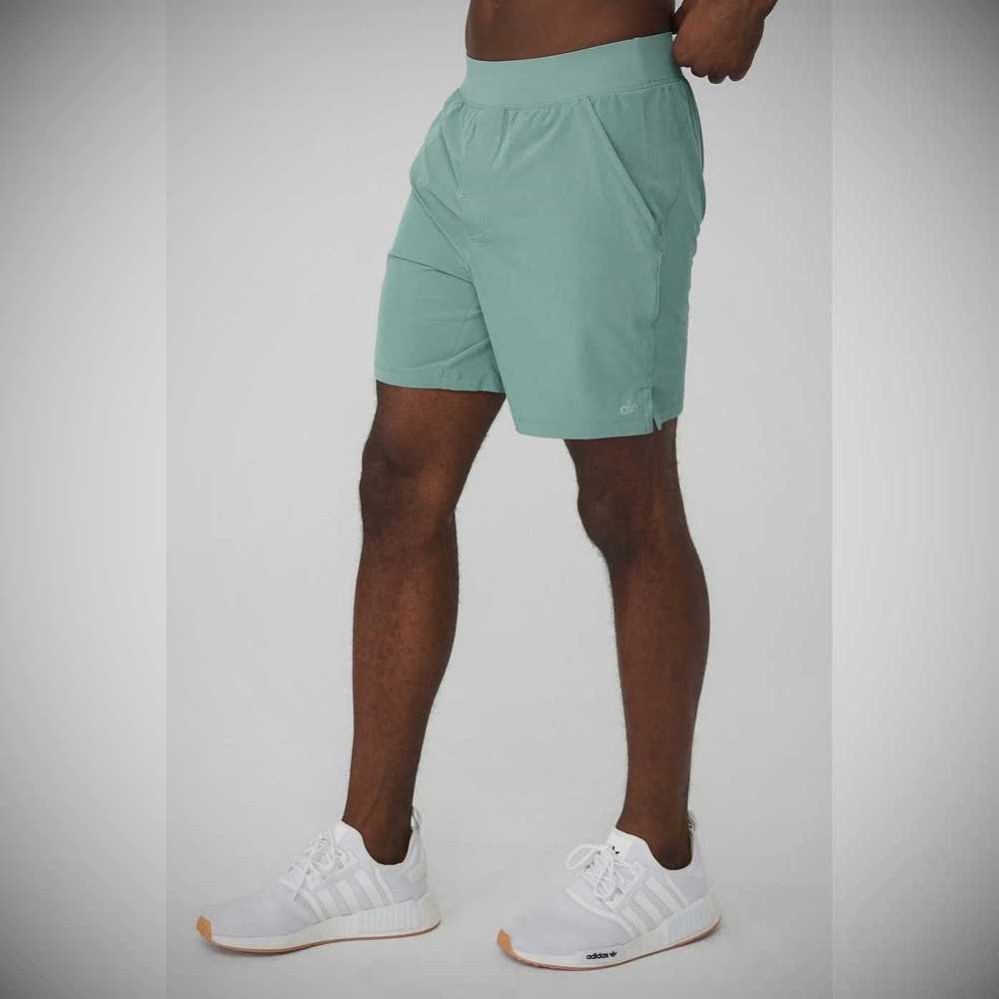 Alo Yoga 7'' Repetition Kurze Hose Herren Blau | ICGBMK569