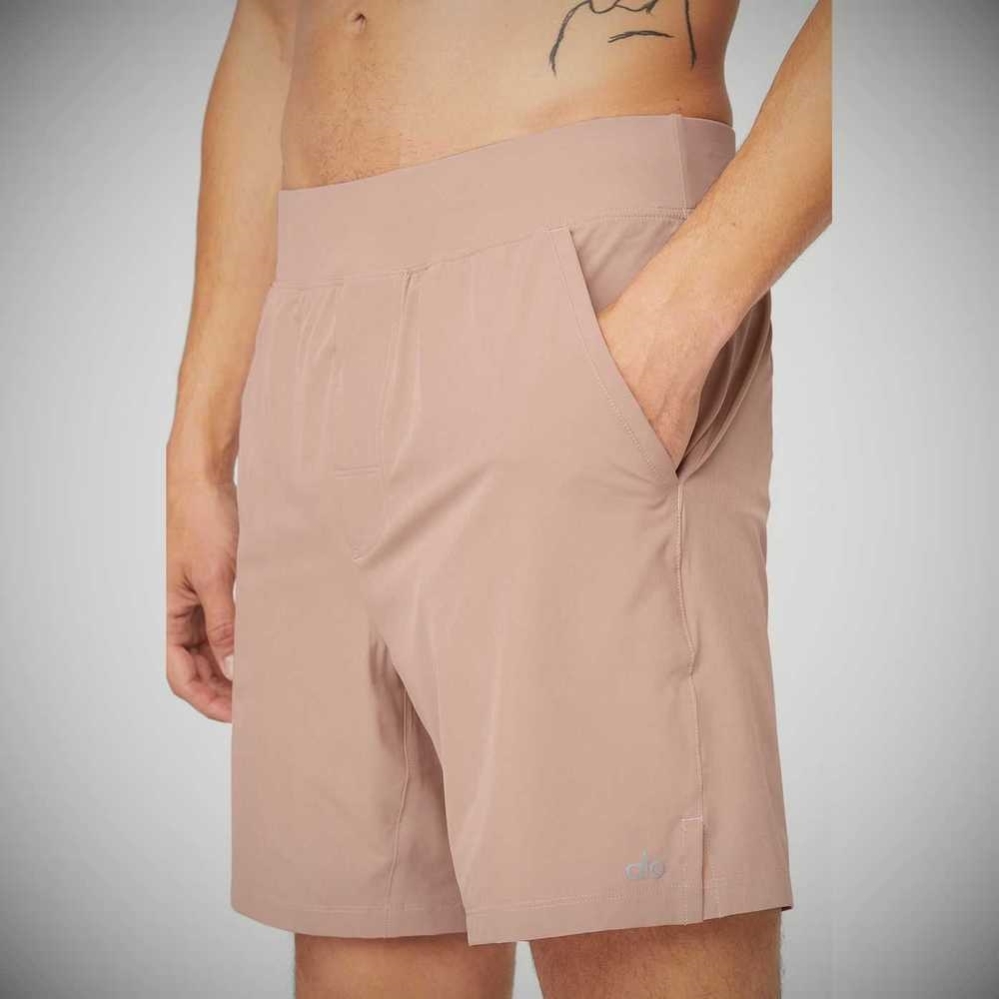 Alo Yoga 7'' Repetition Kurze Hose Herren Rosa Grau | TIPXBW186