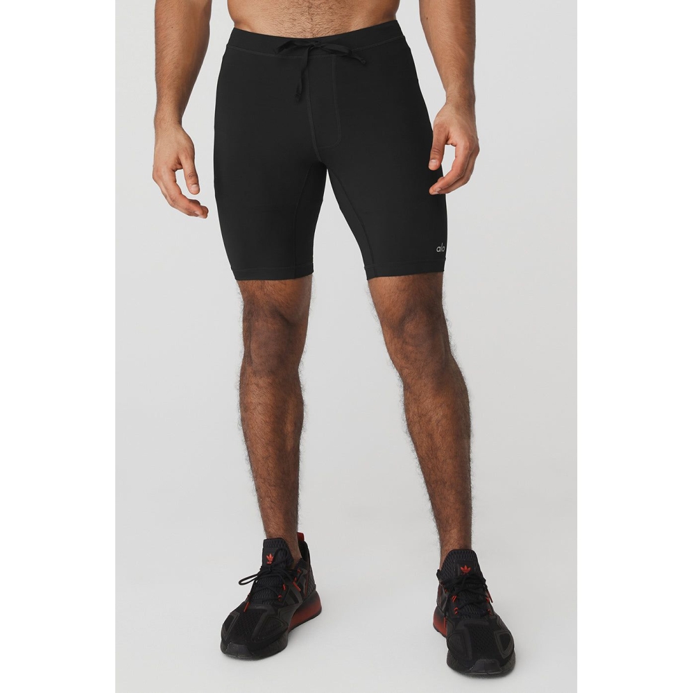 Alo Yoga 9” Warrior Compression Kurze Hose Herren Schwarz | XSTFLG829