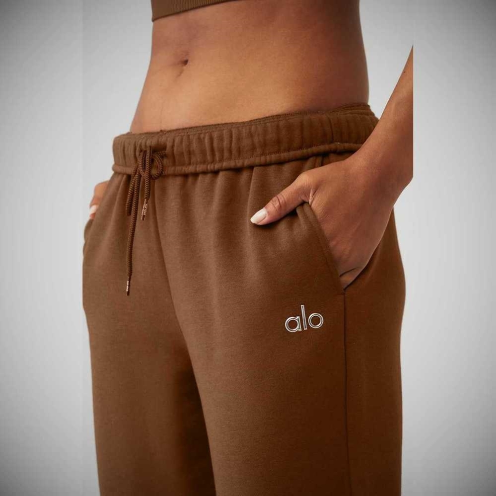 Alo Yoga Accolade Gerade Leg Sweathose Damen Braun | ESWDOG029